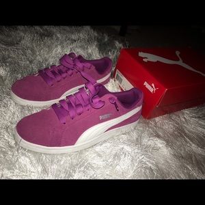 PURPLE SUEDE PUMA SNEAKERS